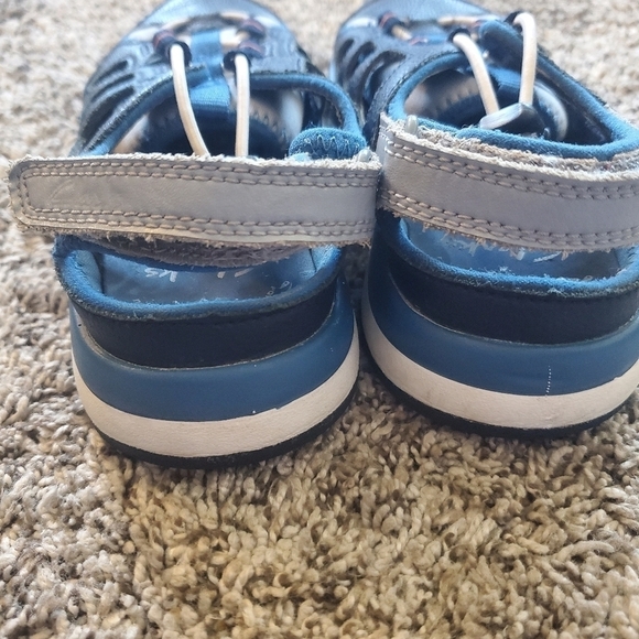 Clarks 13 WPrivo Lt. Blue Sport Sandals Trail Hiking Water Shoes kids. - Picture 3 of 10